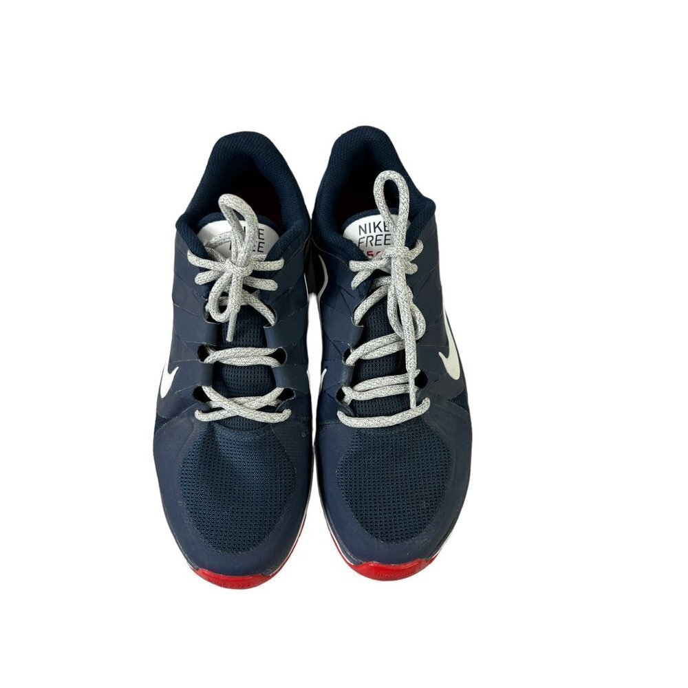 Nike Free 5.0 Men's Navy Blue & White Sneakers - Picture 2 of 7